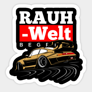 R W B (gold) Sticker